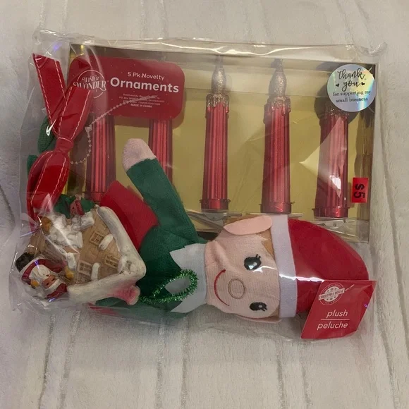 Christmas Elf/Bear/candle clips Ornament decor❗️I’m listing many lil bundles❗️ - Picture 4 of 17